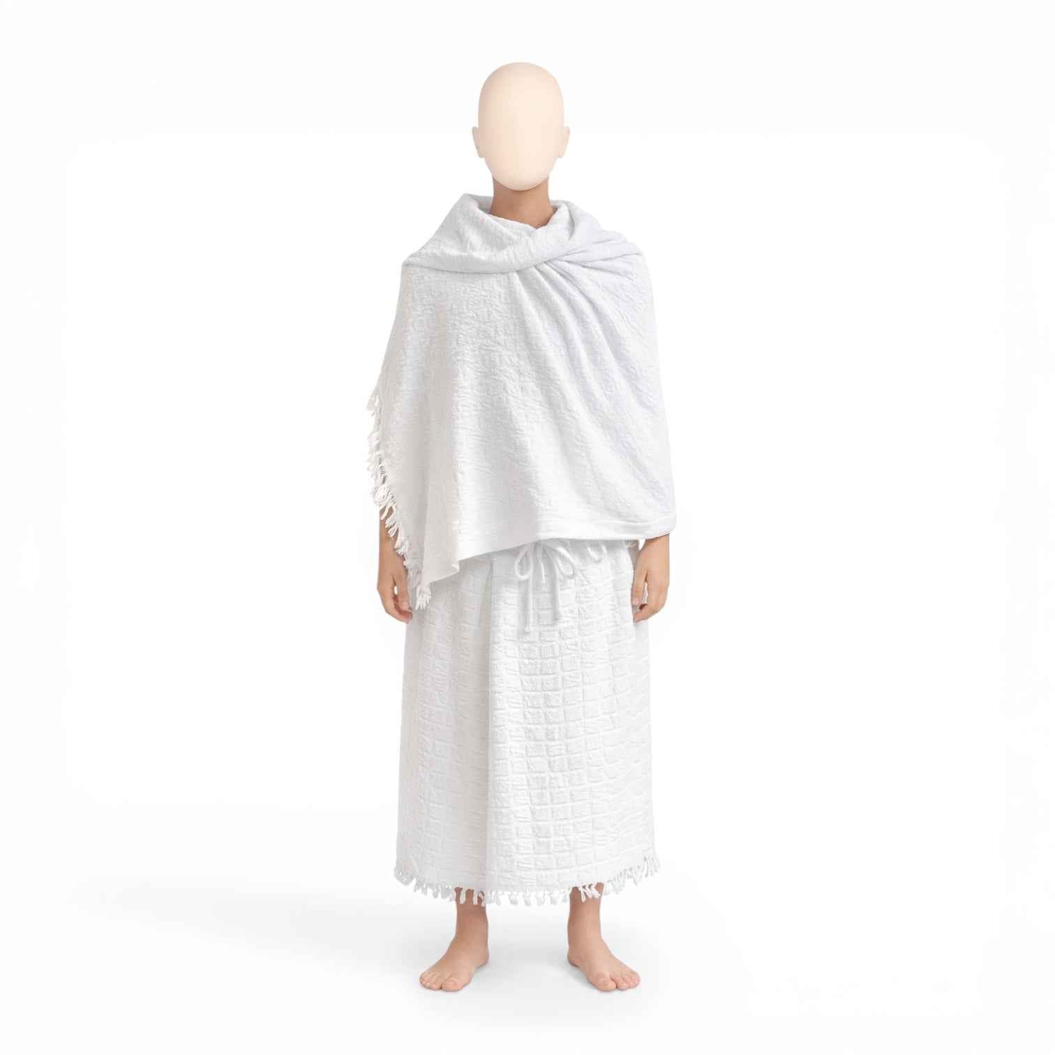 Children’s Ihram for Umrah & Hajj (3–8 Years) – 700g Lightweight Cotton