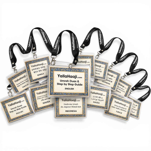 Umrah Dua & Step-by-Step Guide Cards (A6) – Waterproof Pilgrim Guide